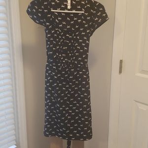 Black and white horse print dress.